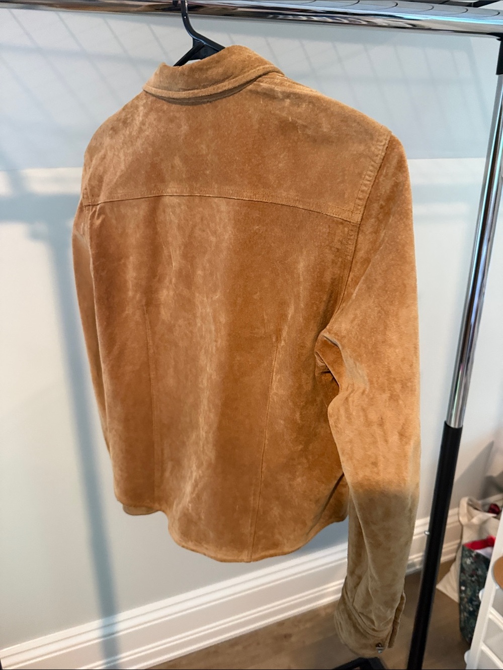 Lauren Ralph Lauren Camel Suede Shirt Jacket - Picture 3 of 6